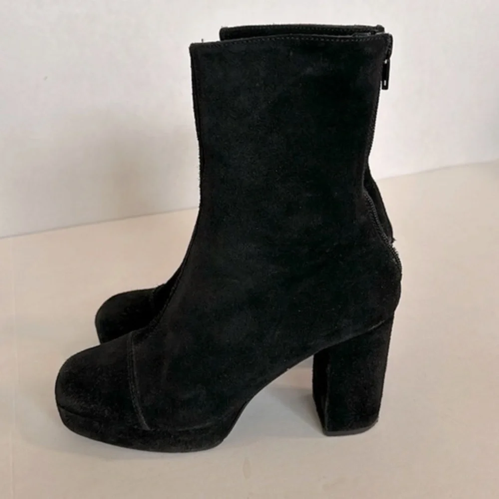 Vintage Free People day for night Platform Suede Boots size 37